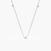 Necklaces Ferkos Fine Jewelry | 14K Bezel Setting Diamond By The Yard Necklace