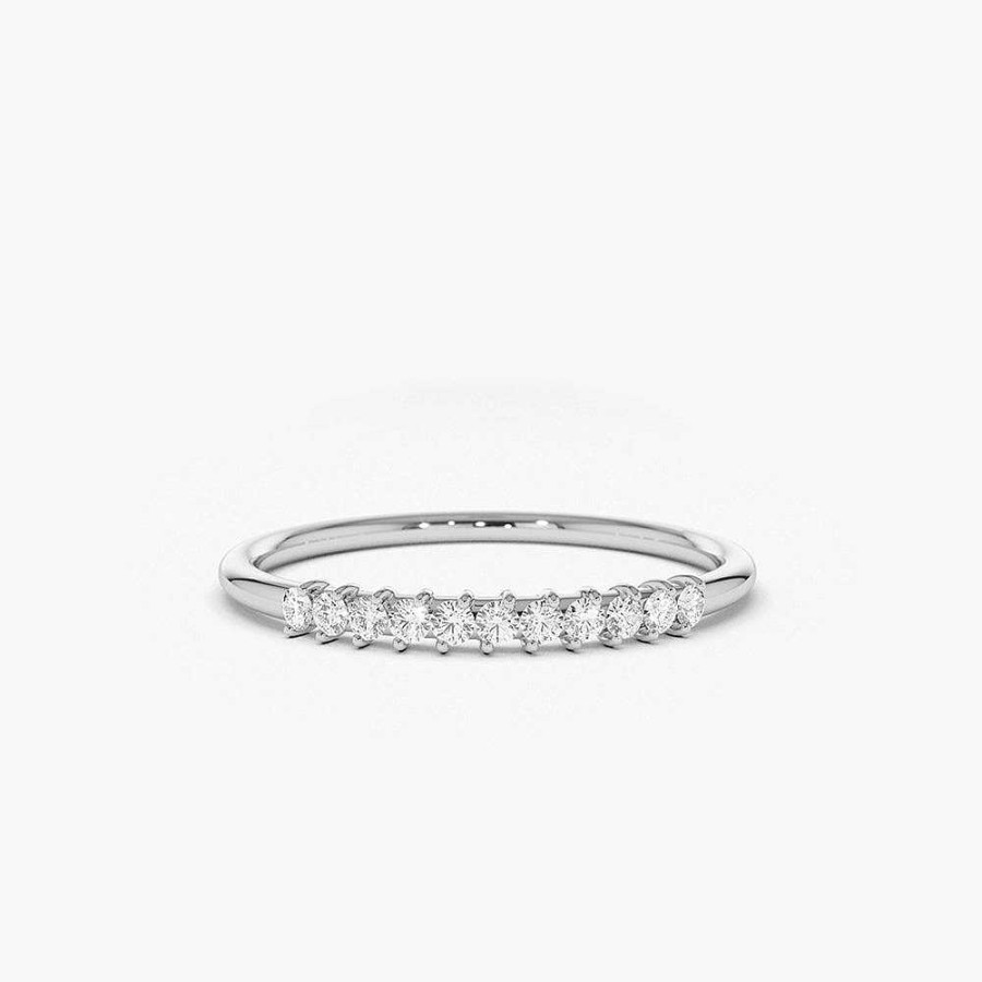 Rings Ferkos Fine Jewelry | 11 Stone Petite Diamond Wedding Band