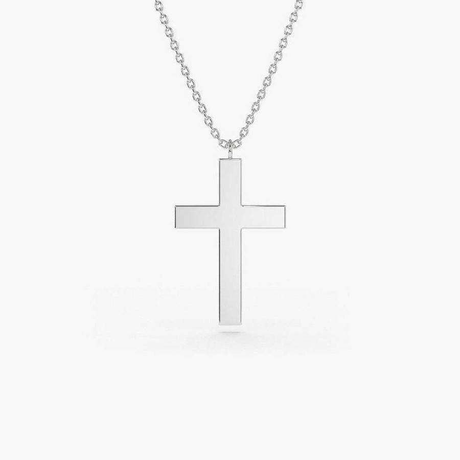 Necklaces Ferkos Fine Jewelry | Cross Charm Necklace