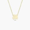 Necklaces Ferkos Fine Jewelry | 14K Four Leaf Clover Charm Necklace