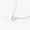 Necklaces Ferkos Fine Jewelry | 14K Mini Diamond Horseshoe Necklace