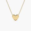 Necklaces Ferkos Fine Jewelry | 14K Puffed Heart Slider Necklace