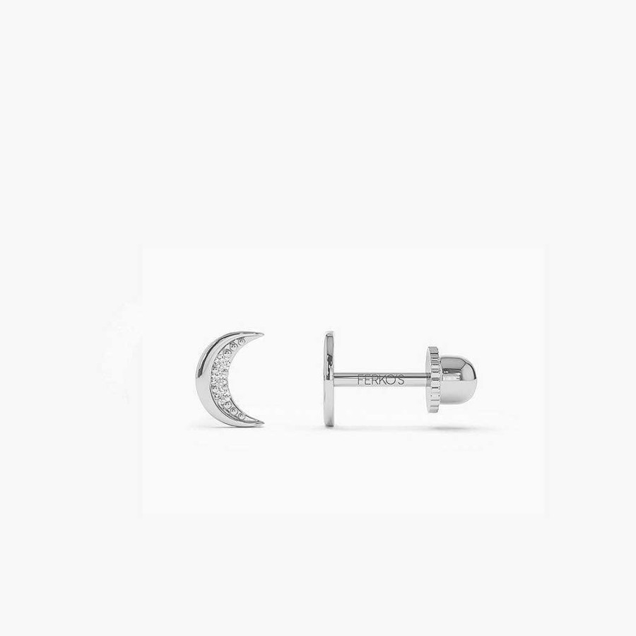 Earrings Ferkos Fine Jewelry | 14K Crescent Moon Helix Piercing