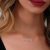 Necklaces Ferkos Fine Jewelry | 14K Diamond Script Mama Necklace