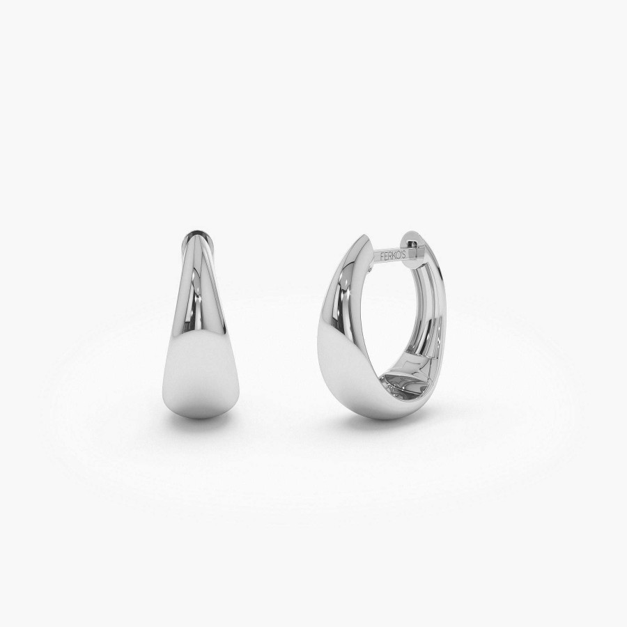 Earrings Ferkos Fine Jewelry | Teardrop Hoop Earrings