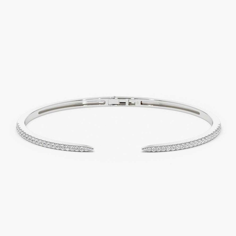 Bracelets Ferkos Fine Jewelry | 14K Cuff Diamond Bangle Bracelet 0.50 Ctw