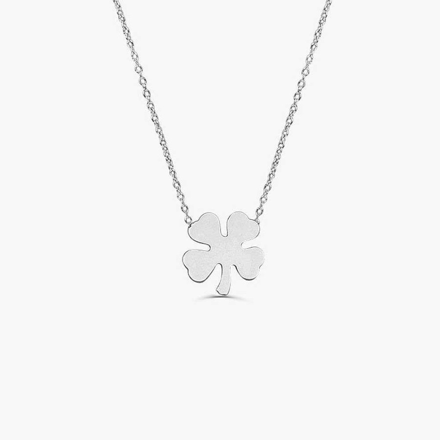 Necklaces Ferkos Fine Jewelry | 14K Four Leaf Clover Charm Necklace