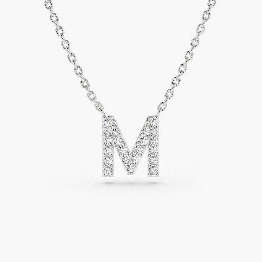 Necklaces Ferkos Fine Jewelry | Diamond Initial Necklace