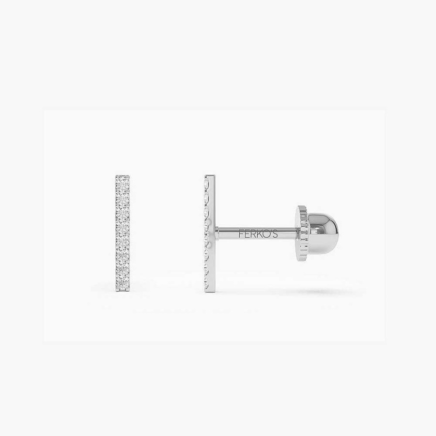 Earrings Ferkos Fine Jewelry | 14K Diamond Bar Helix Piercing