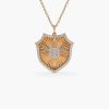 Necklaces Ferkos Fine Jewelry | 14K Diamond Shield Medallion Pendant