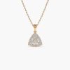 Necklaces Ferkos Fine Jewelry | 14K Triangle Baguette Diamond Cluster Necklace