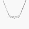 Necklaces Ferkos Fine Jewelry | Curved Diamond Cluster Necklace