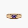 Rings Ferkos Fine Jewelry | 14K Flush Set Oval Amethyst Dome Ring