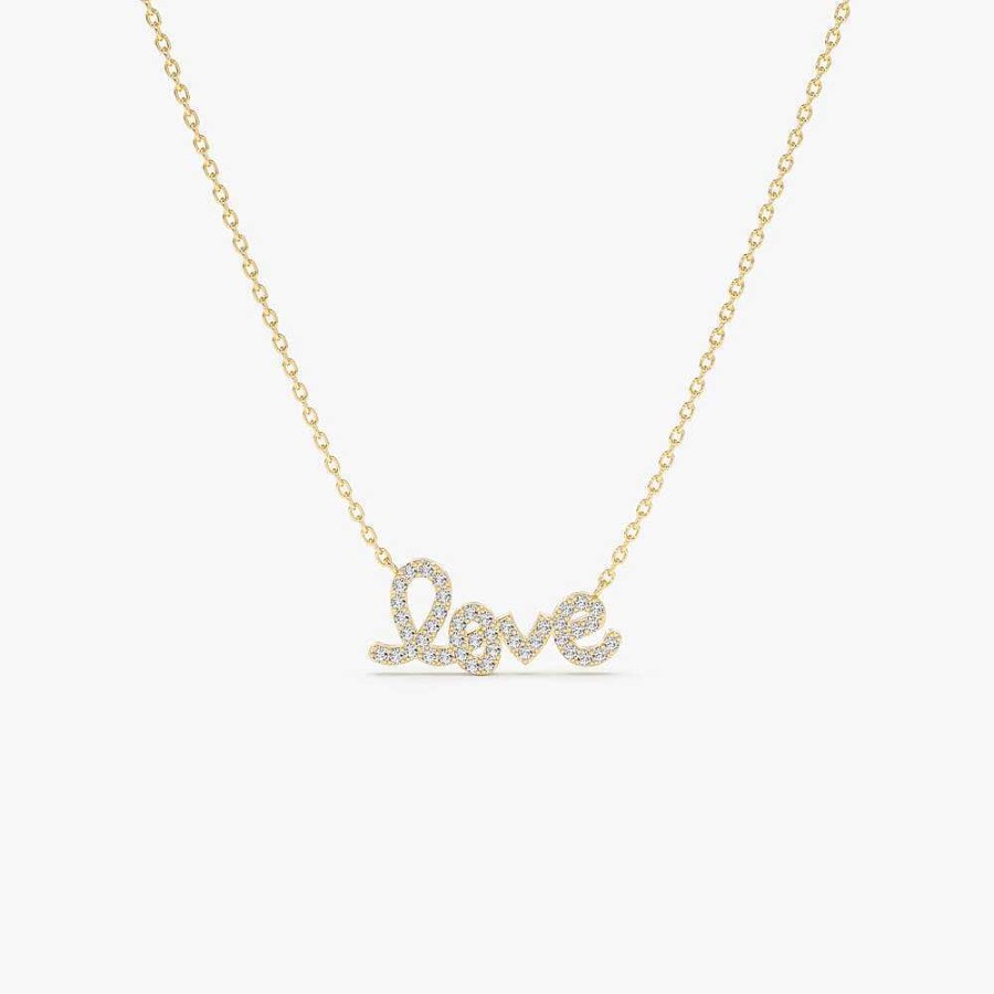 Necklaces Ferkos Fine Jewelry | Diamond Love Necklace