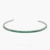 Bracelets Ferkos Fine Jewelry | 14K Prong Setting Emerald Tennis Bracelet