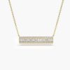 Necklaces Ferkos Fine Jewelry | Baguette Diamond Horizontal Necklace