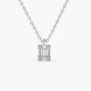 Necklaces Ferkos Fine Jewelry | Baguette & Round Diamond Charm Pendant