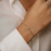 Bracelets Ferkos Fine Jewelry | 14K Diamond Initial Curb Bracelet