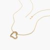 Necklaces Ferkos Fine Jewelry | Open Heart Shaped Charm Necklace