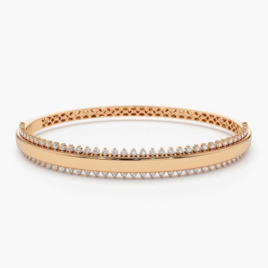 Bracelets Ferkos Fine Jewelry | 14K 0.85 Ctw Statement Diamond Bangle Bracelet