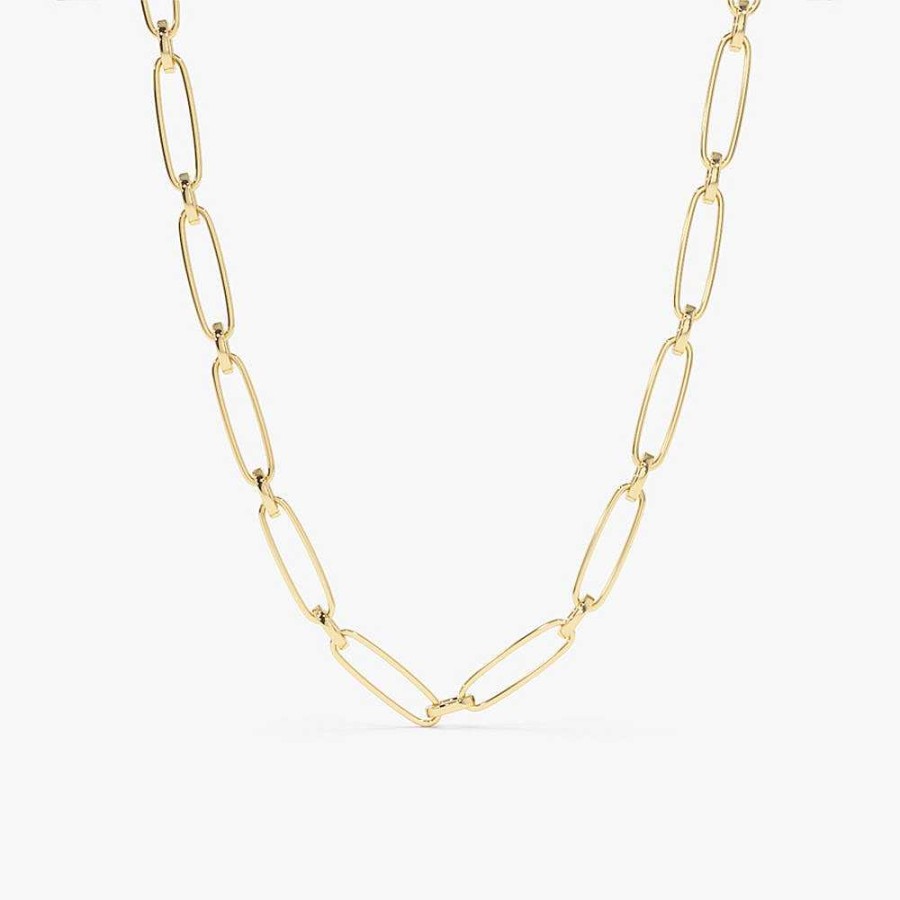 Necklaces Ferkos Fine Jewelry | 14K Oval Link Chain Necklace 14K Gold