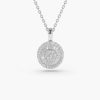 Necklaces Ferkos Fine Jewelry | 14K Baguette Diamond Disc Cluster Necklace