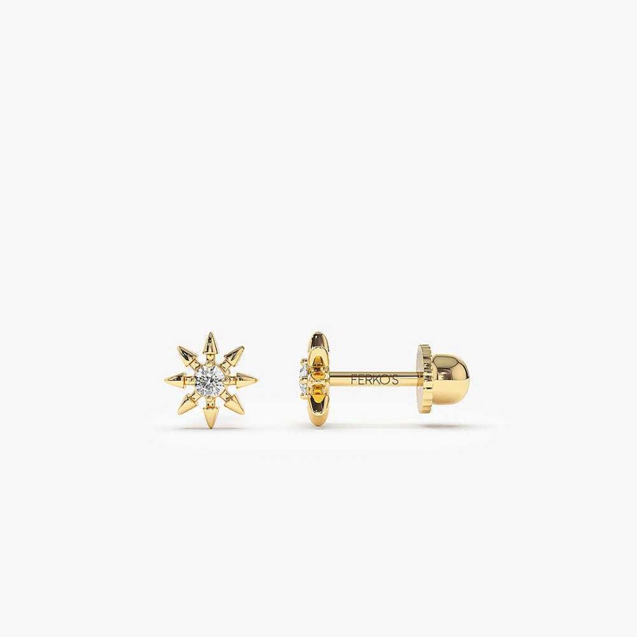 Earrings Ferkos Fine Jewelry | Star Diamond Helix Piercing