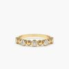 Rings Ferkos Fine Jewelry | 14K Alternating Beads & Bezel Setting Diamond Ring