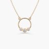 Necklaces Ferkos Fine Jewelry | Graduated Trio Bezel Diamond Circle Necklace