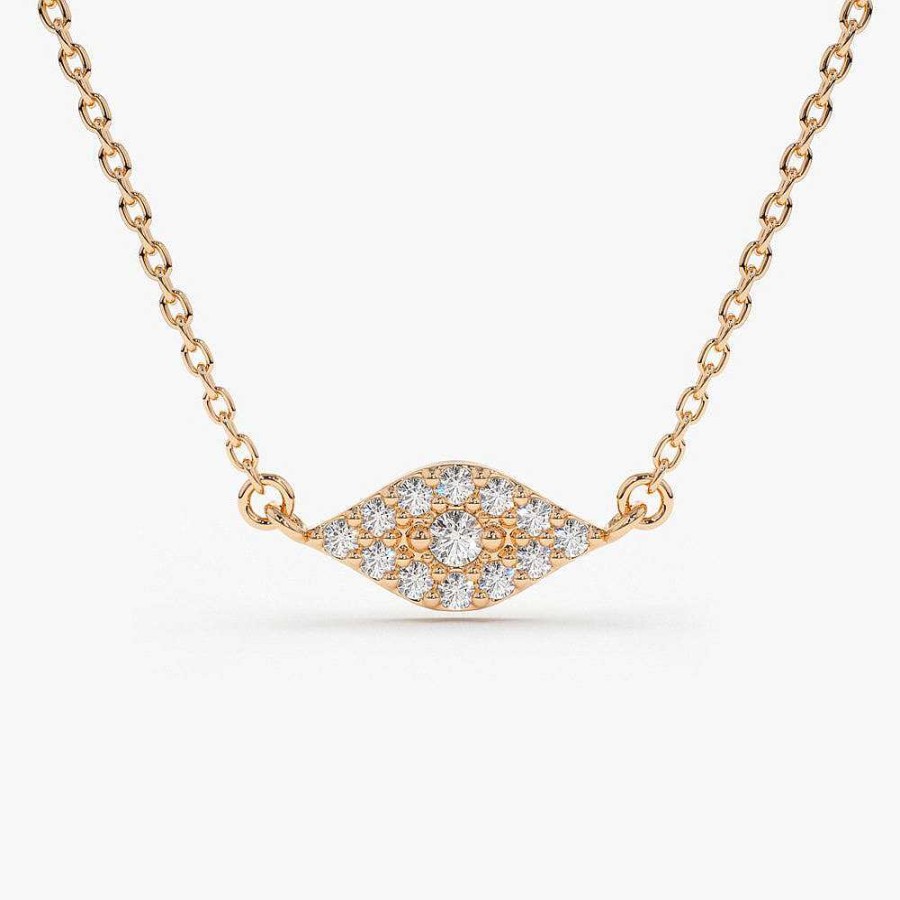 Necklaces Ferkos Fine Jewelry | Diamond Evil Eye Necklace