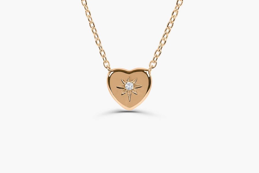 Necklaces Ferkos Fine Jewelry | Starburst Heart Necklace