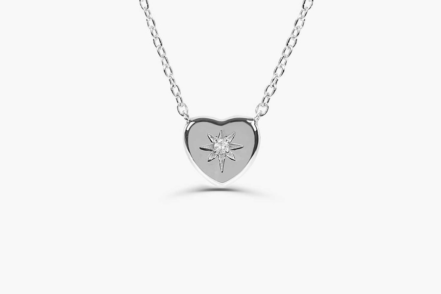 Necklaces Ferkos Fine Jewelry | Starburst Heart Necklace