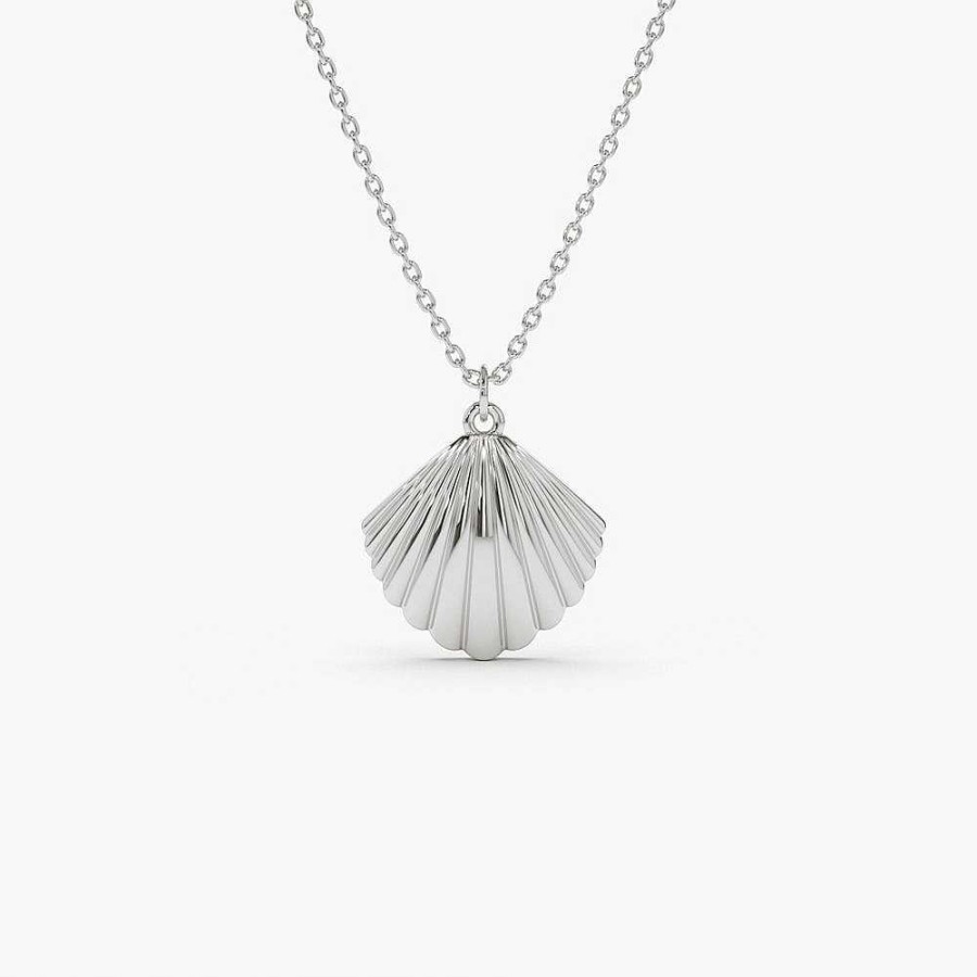 Necklaces Ferkos Fine Jewelry | 14K Shell Charm Necklace