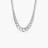 Necklaces Ferkos Fine Jewelry | 14K Wide Graduating Curb Link Chain Necklace 12Mm - 5Mm