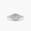 Rings Ferkos Fine Jewelry | 14K Pave Setting Round Diamond Signet Ring