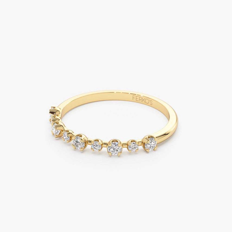 Rings Ferkos Fine Jewelry | 14K 4 Prong Petite Natural Diamond Ring