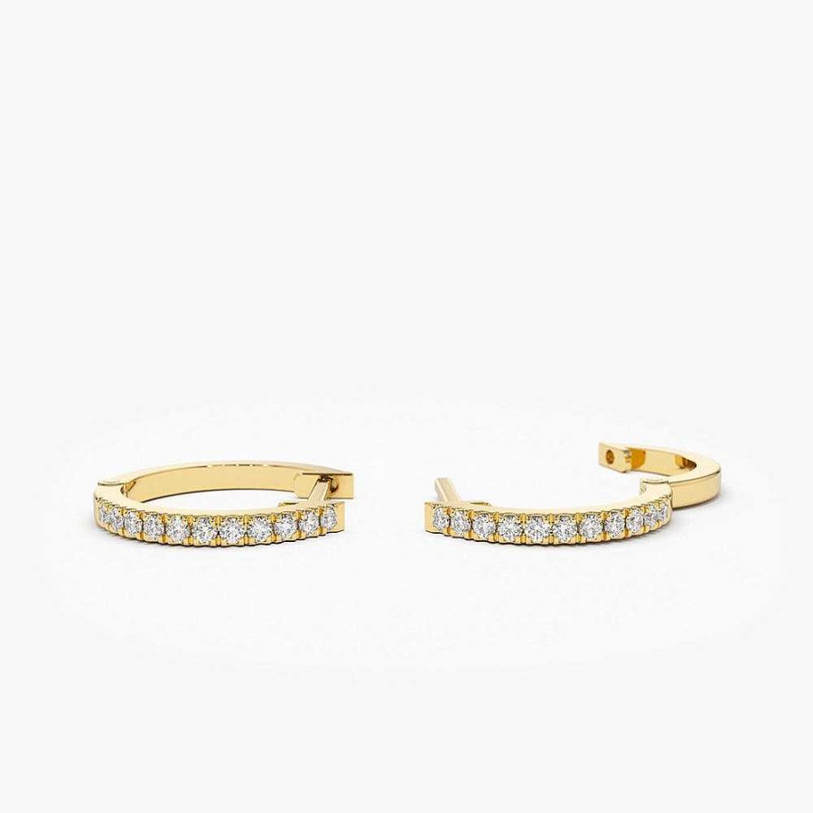 Earrings Ferkos Fine Jewelry | Mini Diamond Huggies Earrings