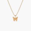 Necklaces Ferkos Fine Jewelry | 14K Mini Butterfly Charm Necklace