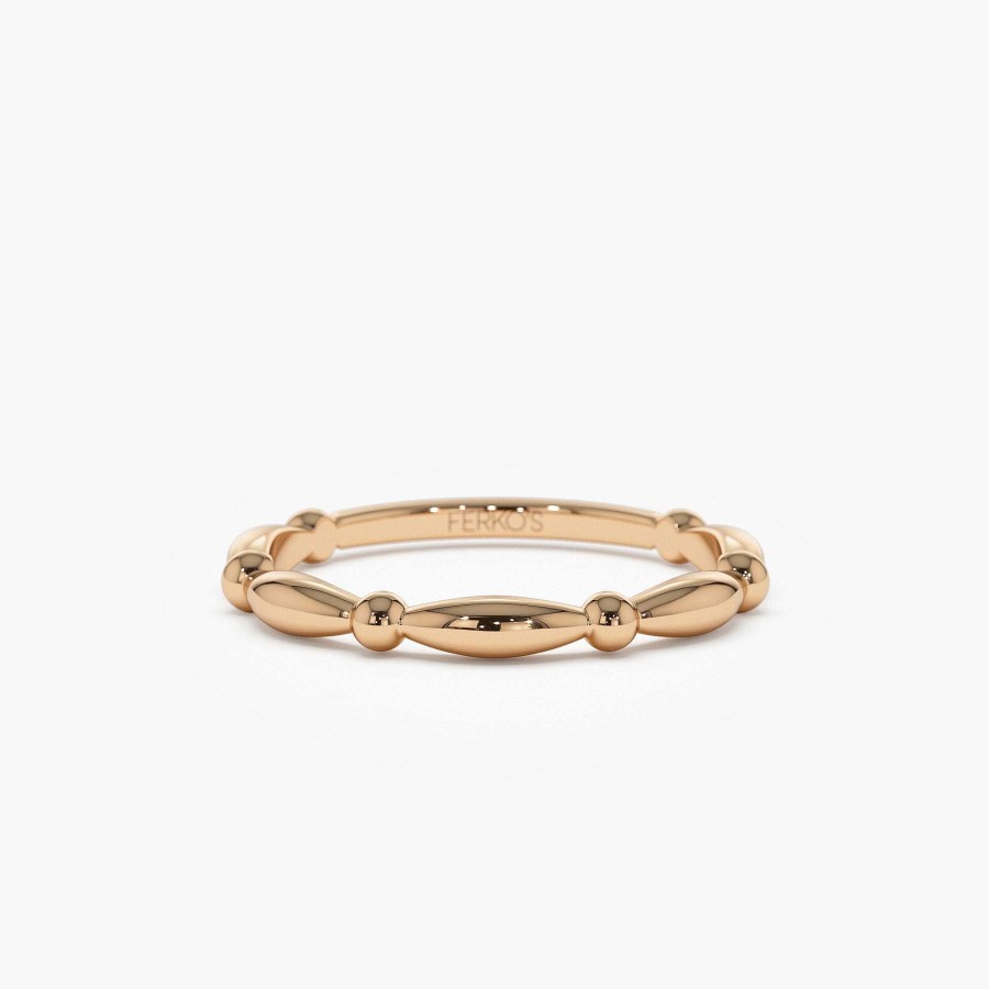 Rings Ferkos Fine Jewelry | 14K Cute Bead Stacking Band