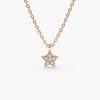 Necklaces Ferkos Fine Jewelry | Diamond Star Charm Necklace