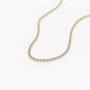 Necklaces Ferkos Fine Jewelry | 14K Solid Gold 2Mm Bead Chain Necklace