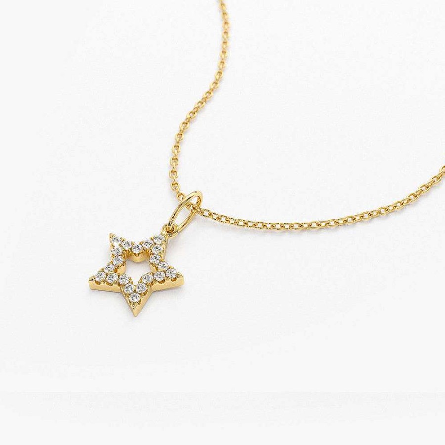 Necklaces Ferkos Fine Jewelry | 14K Super Star Diamond Layering Necklace