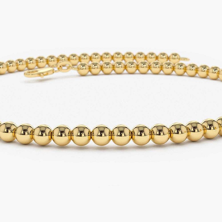 Bracelets Ferkos Fine Jewelry | 14K 2.5Mm Beaded Bracelet