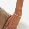 Bracelets Ferkos Fine Jewelry | 14K Pyramid Gold Bangle Bracelet